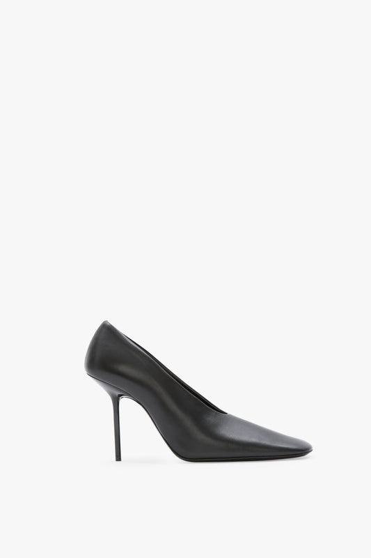Olivia Stiletto Pump In Black Smooth Leather