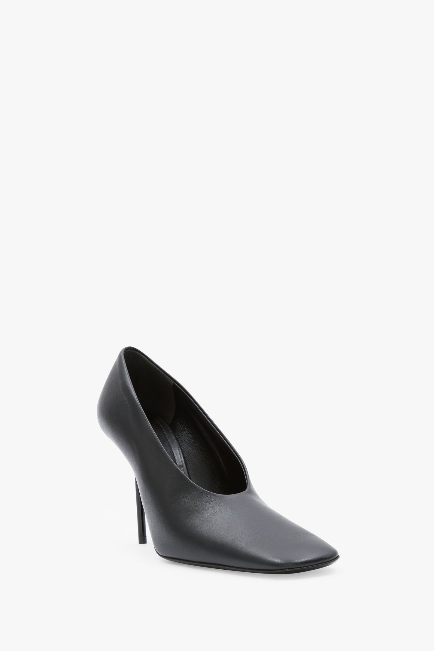 Olivia Stiletto Pump In Black Smooth Leather
