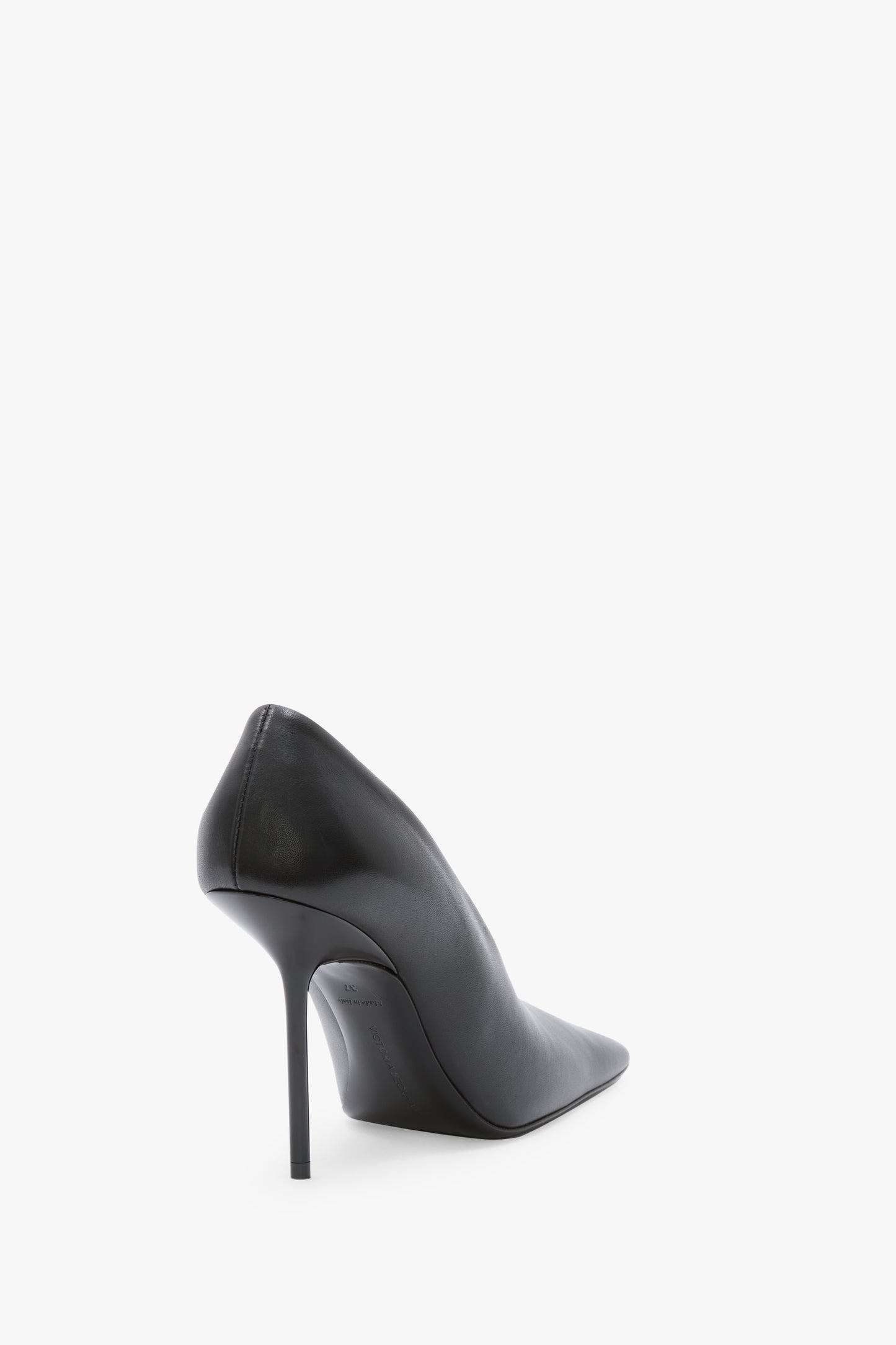 Olivia Stiletto Pump In Black Smooth Leather