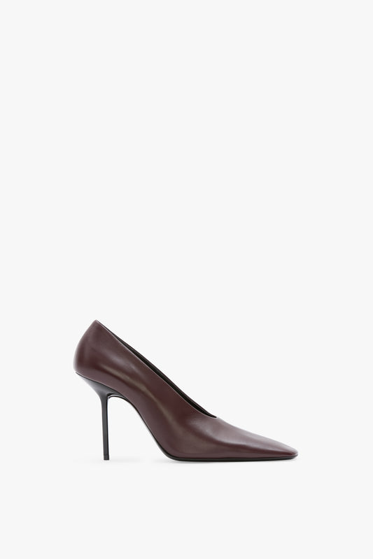 Olivia Stiletto Pump In Burgundy Smooth Leather