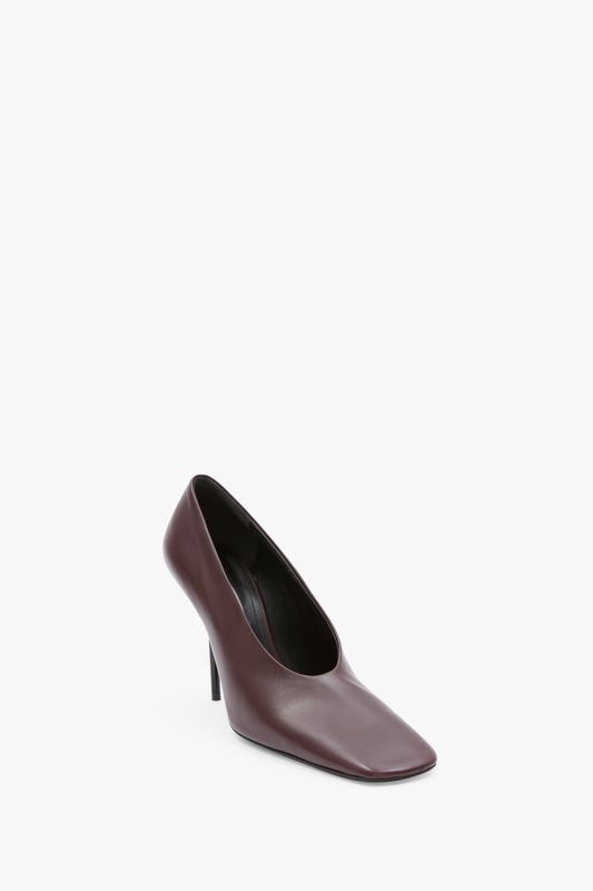 Olivia Stiletto Pump In Burgundy Smooth Leather