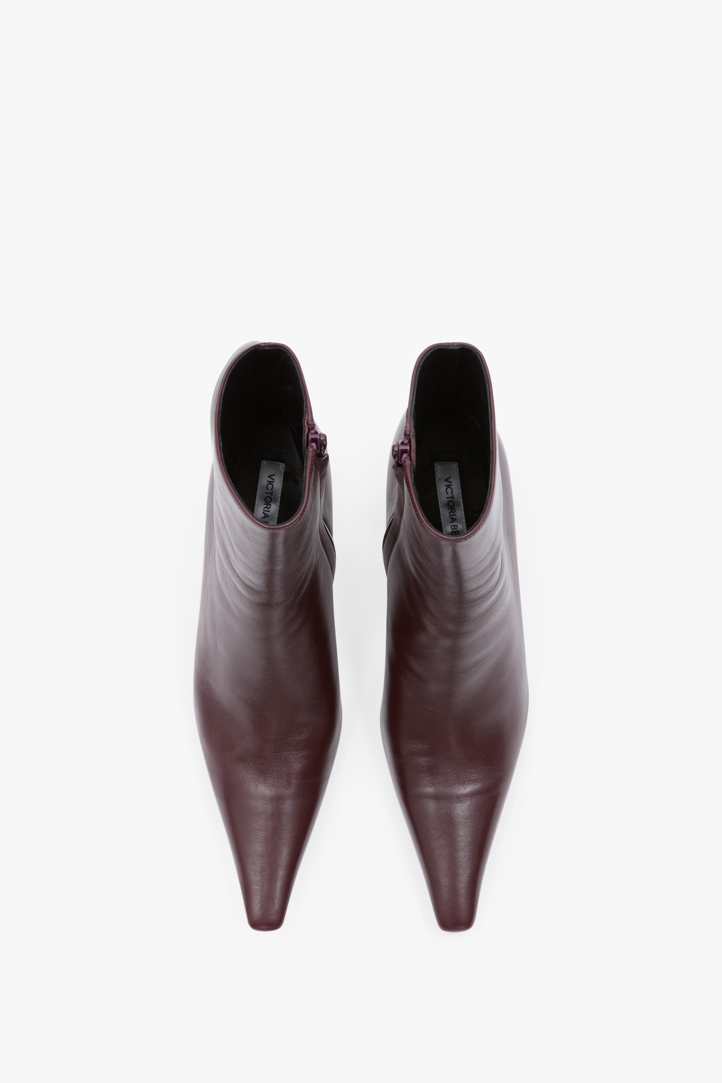 Sloan Stiletto Ankle Boot In Burgundy Smooth Leather