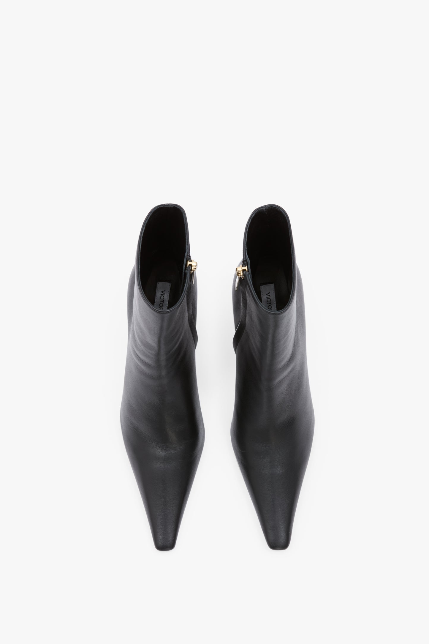 Sloan Stiletto Ankle Boot In Black Smooth Leather