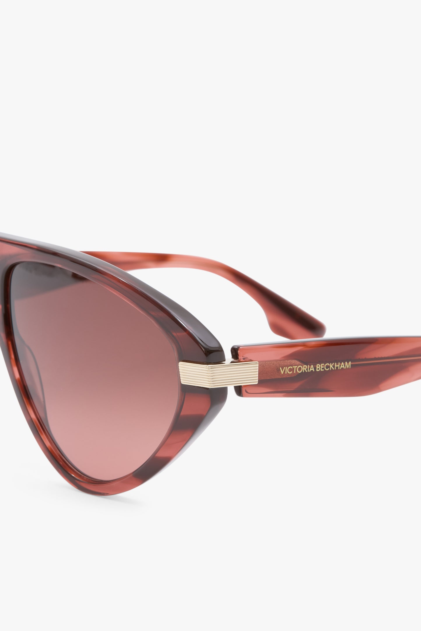 Visor Sunglasses in Striped Wine