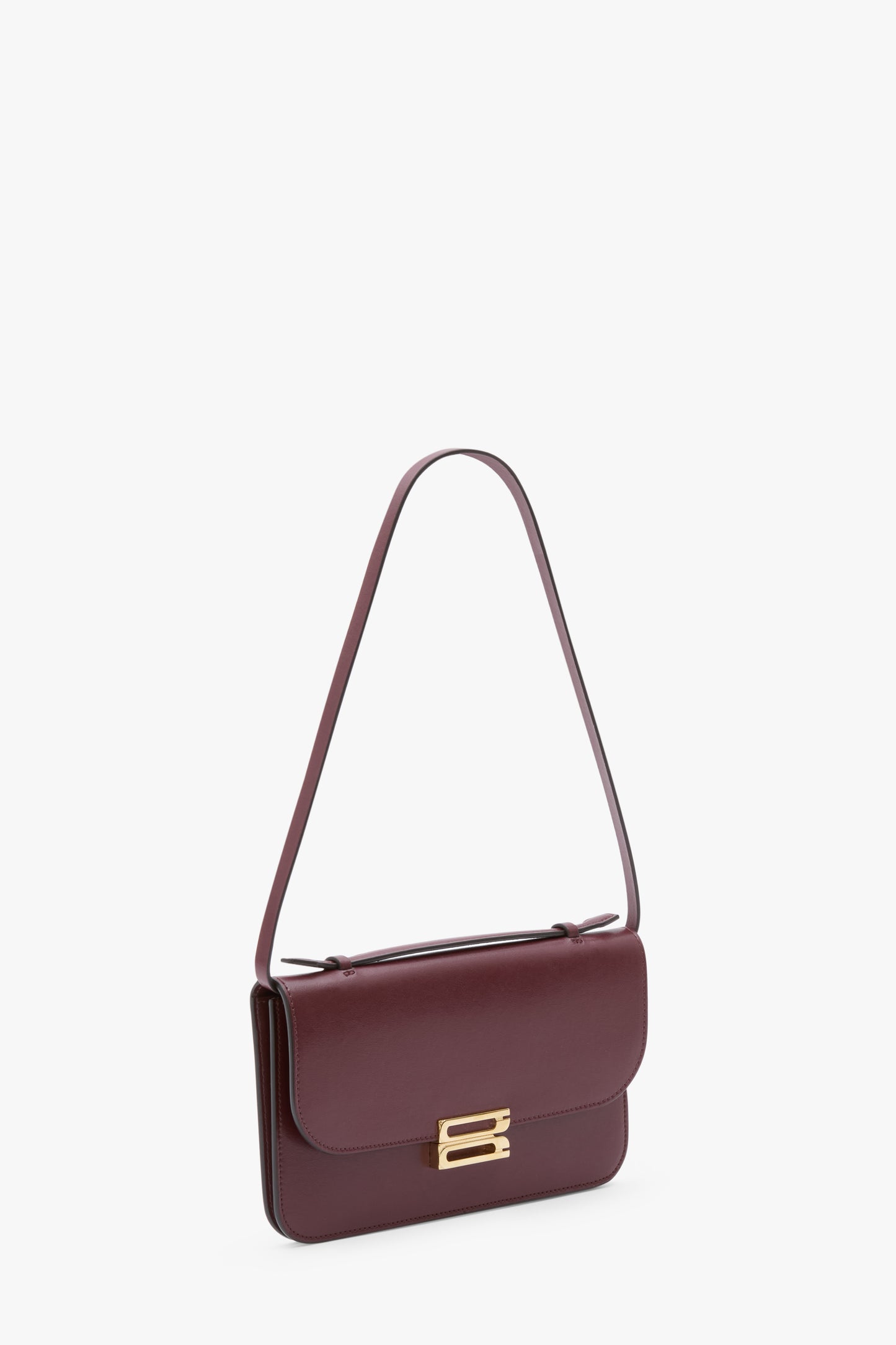 Dorian Pochette In Burgundy Smooth Leather