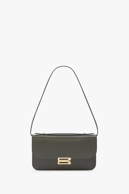 Dorian Pochette In Dark Olive Smooth Leather