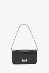 Dorian Pochette In Black Croc Embossed Leather