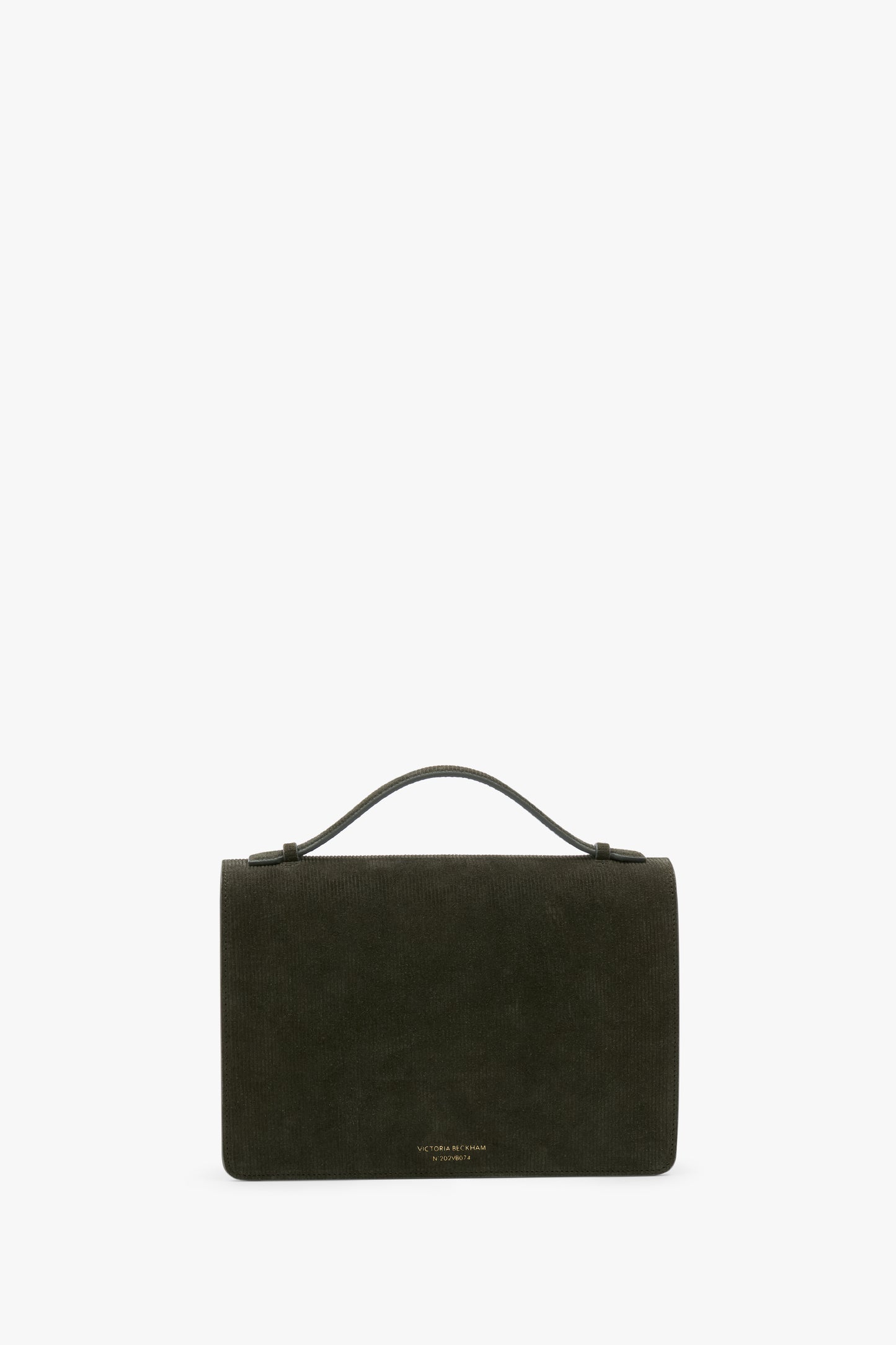 Dorian Bag In Dark Olive Stripe Embossed Suede