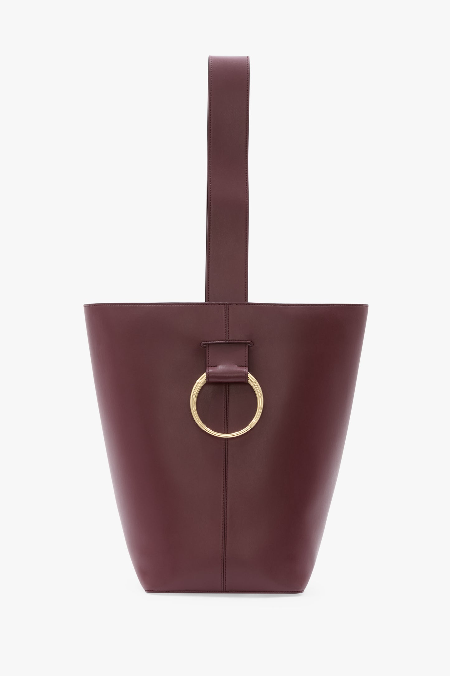 Dia Bucket Bag In Burgundy Smooth Leather