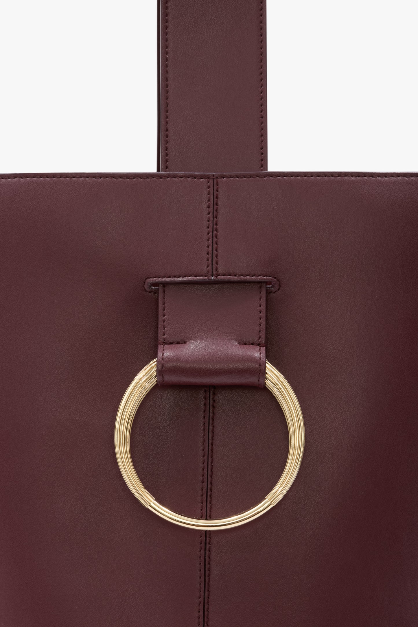 Dia Bucket Bag In Burgundy Smooth Leather