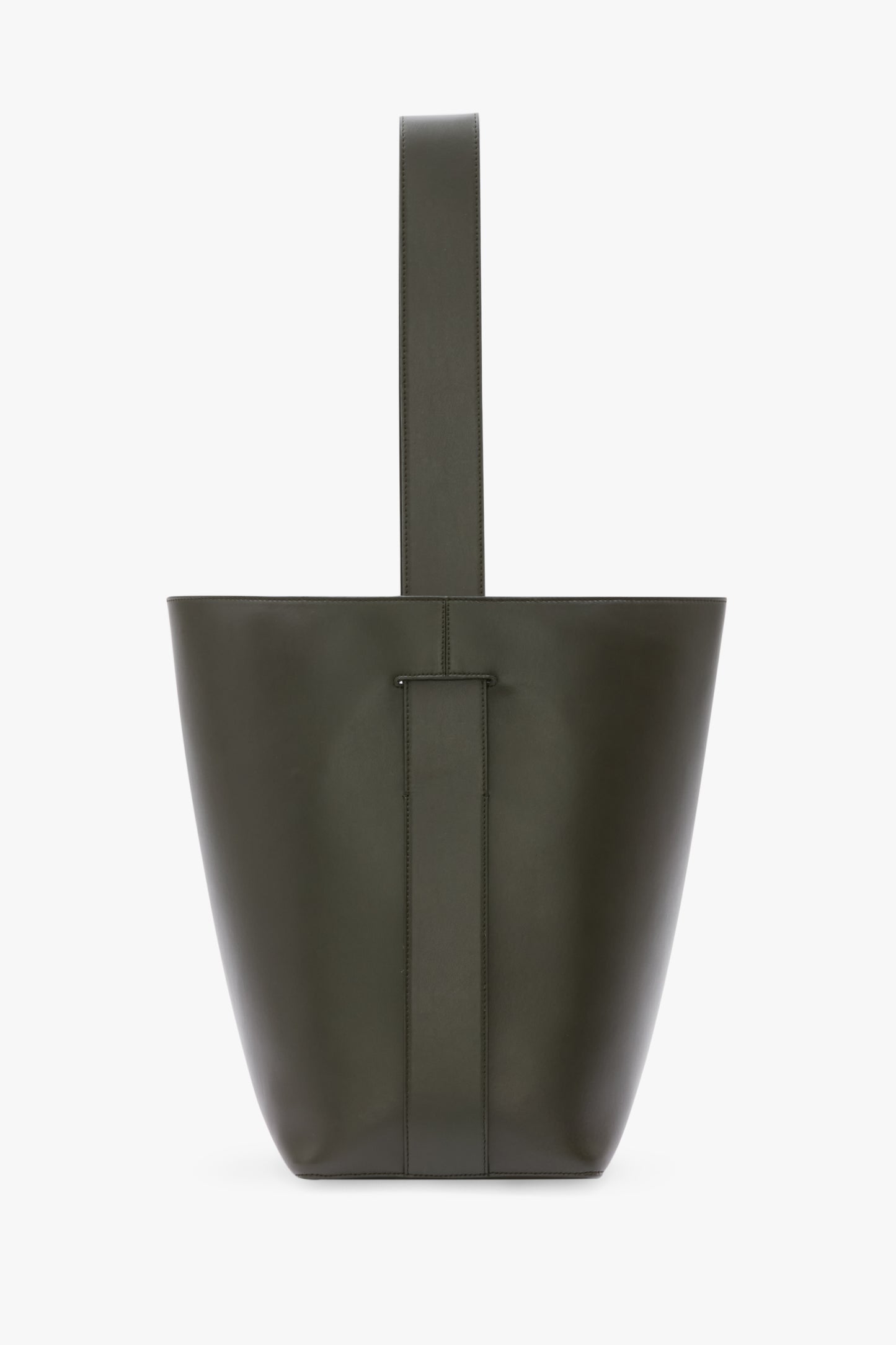 Dia Bucket Bag In Dark Olive Smooth Leather