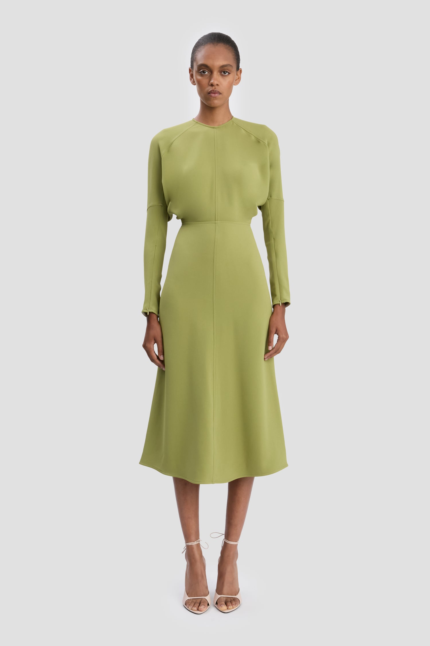 Dolman Midi Dress In Greenfinch Victoria Beckham Dolman Midi Dress In Greenfinch Victoria Beckham