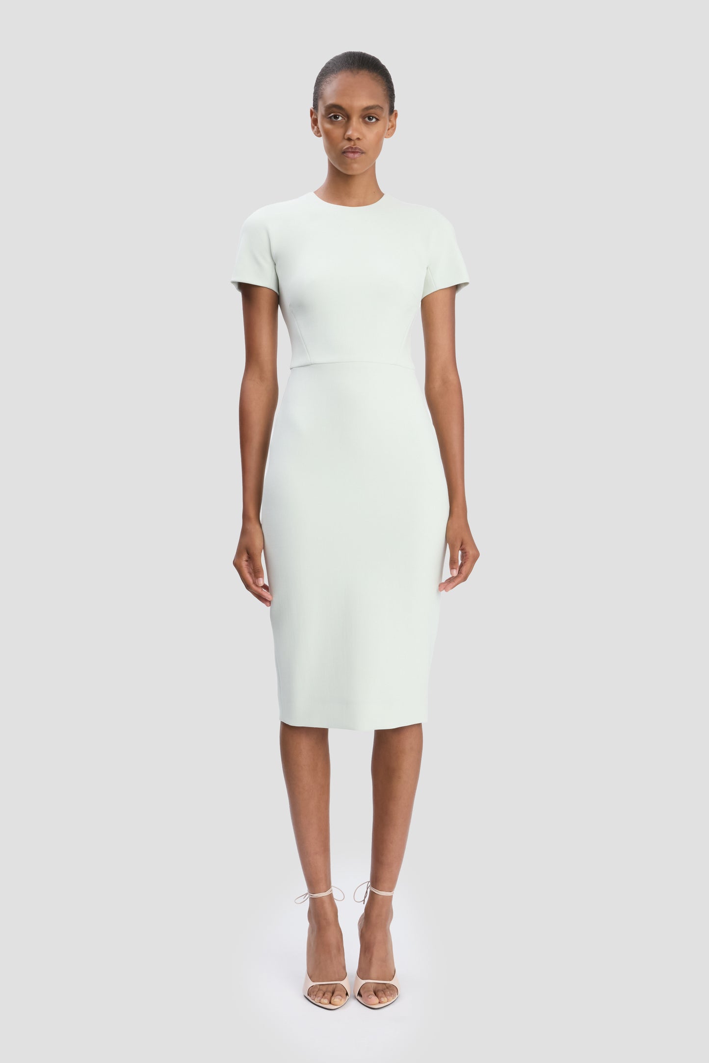 T-Shirt Fitted Dress In Aloe