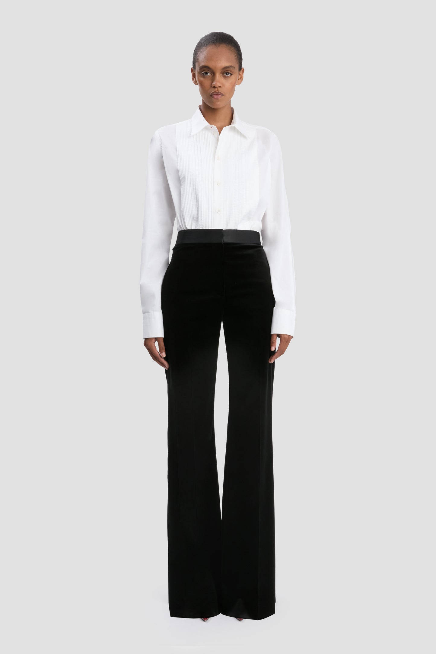 Alina Trouser In Black Velvet