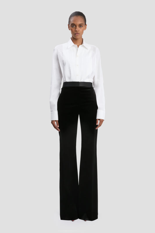 Alina Trouser In Black Velvet