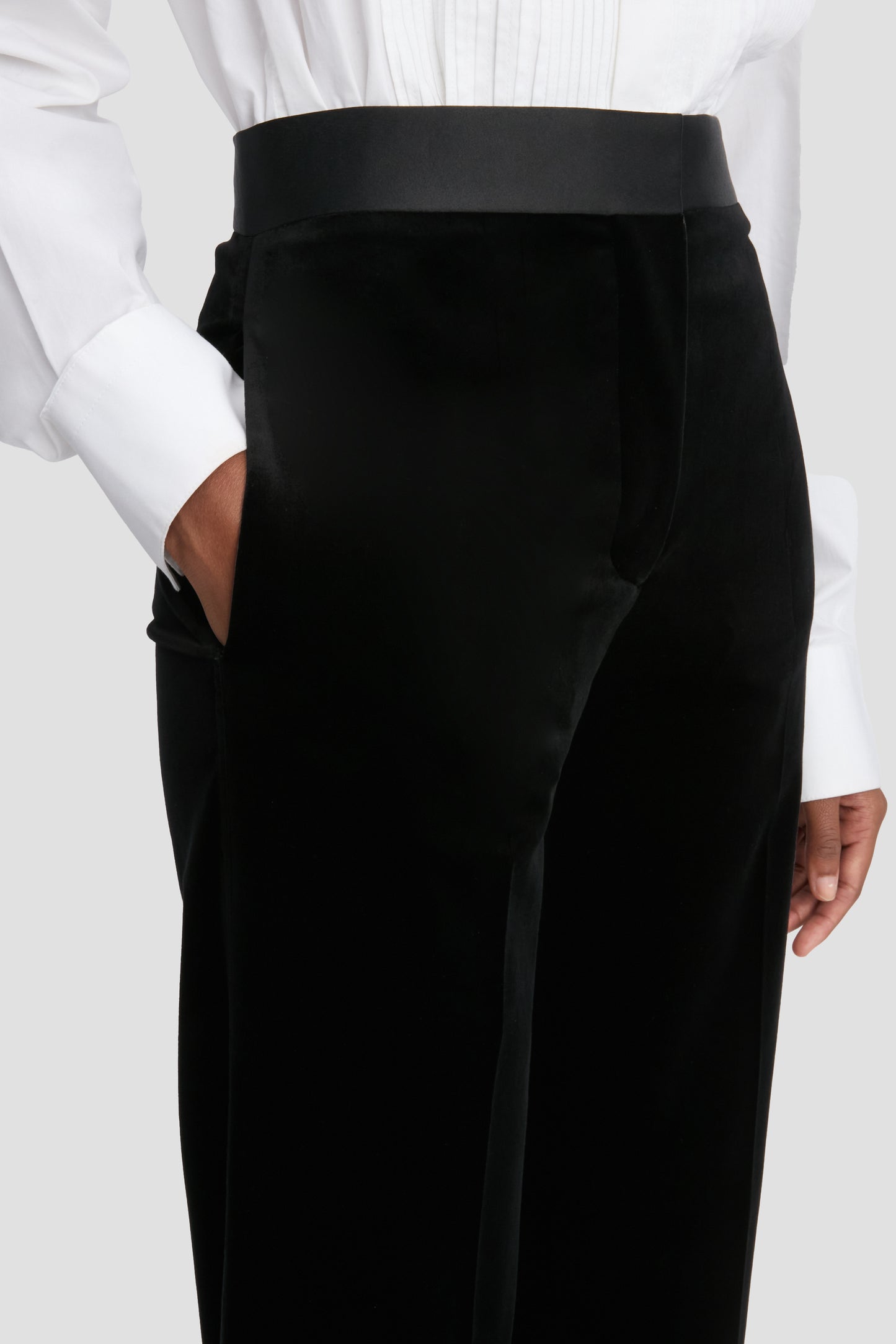 Alina Trouser In Black Velvet