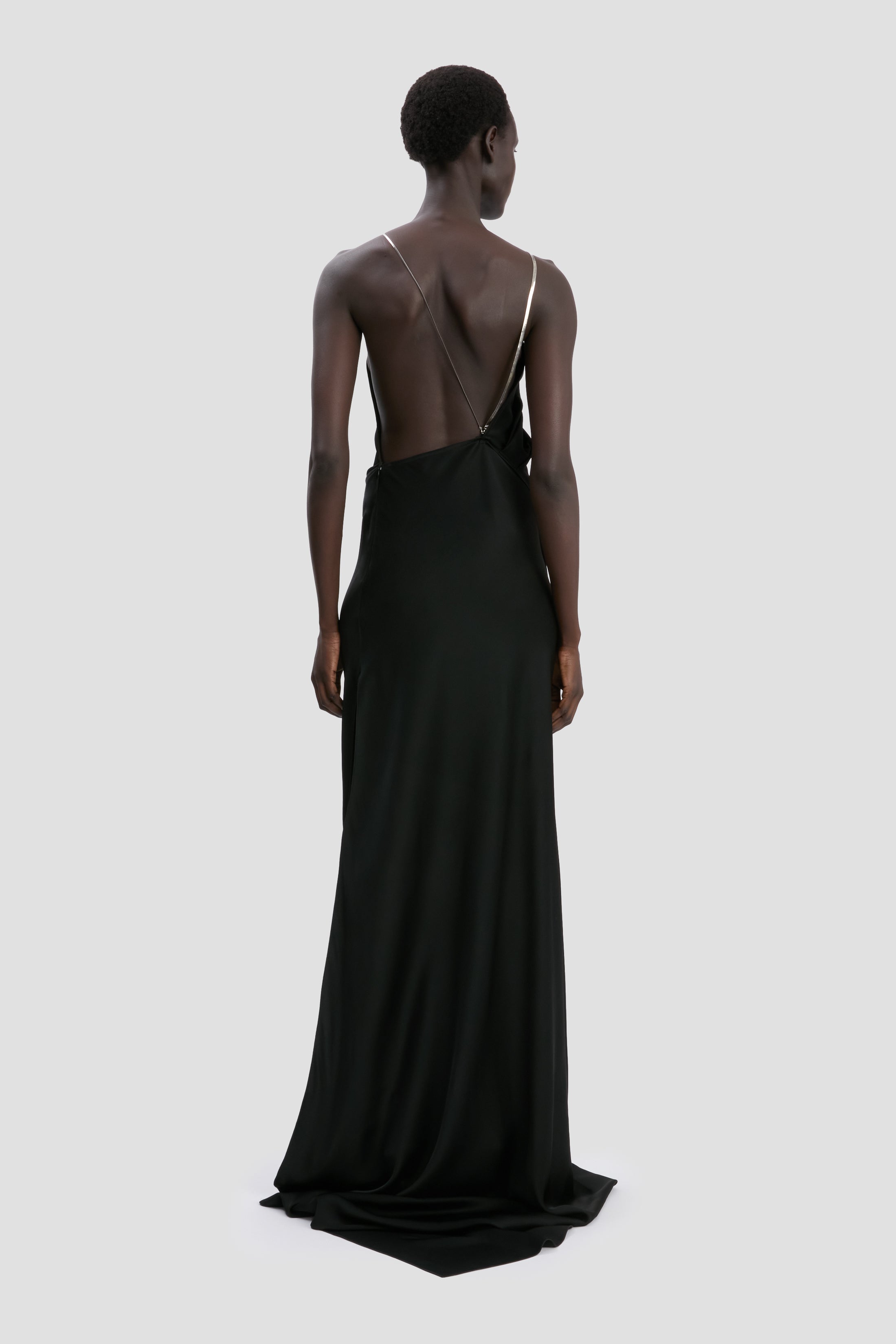 Chain Halter Gown In Black – Victoria Beckham