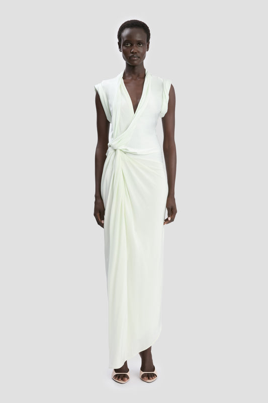 Twist Dress In Aloe