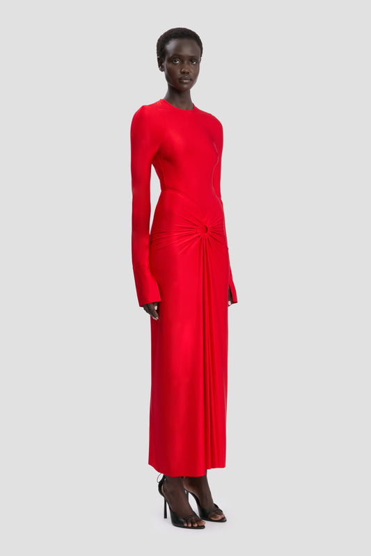cardinal red dress Alessandra Maternity Dress Short Cardinal Red