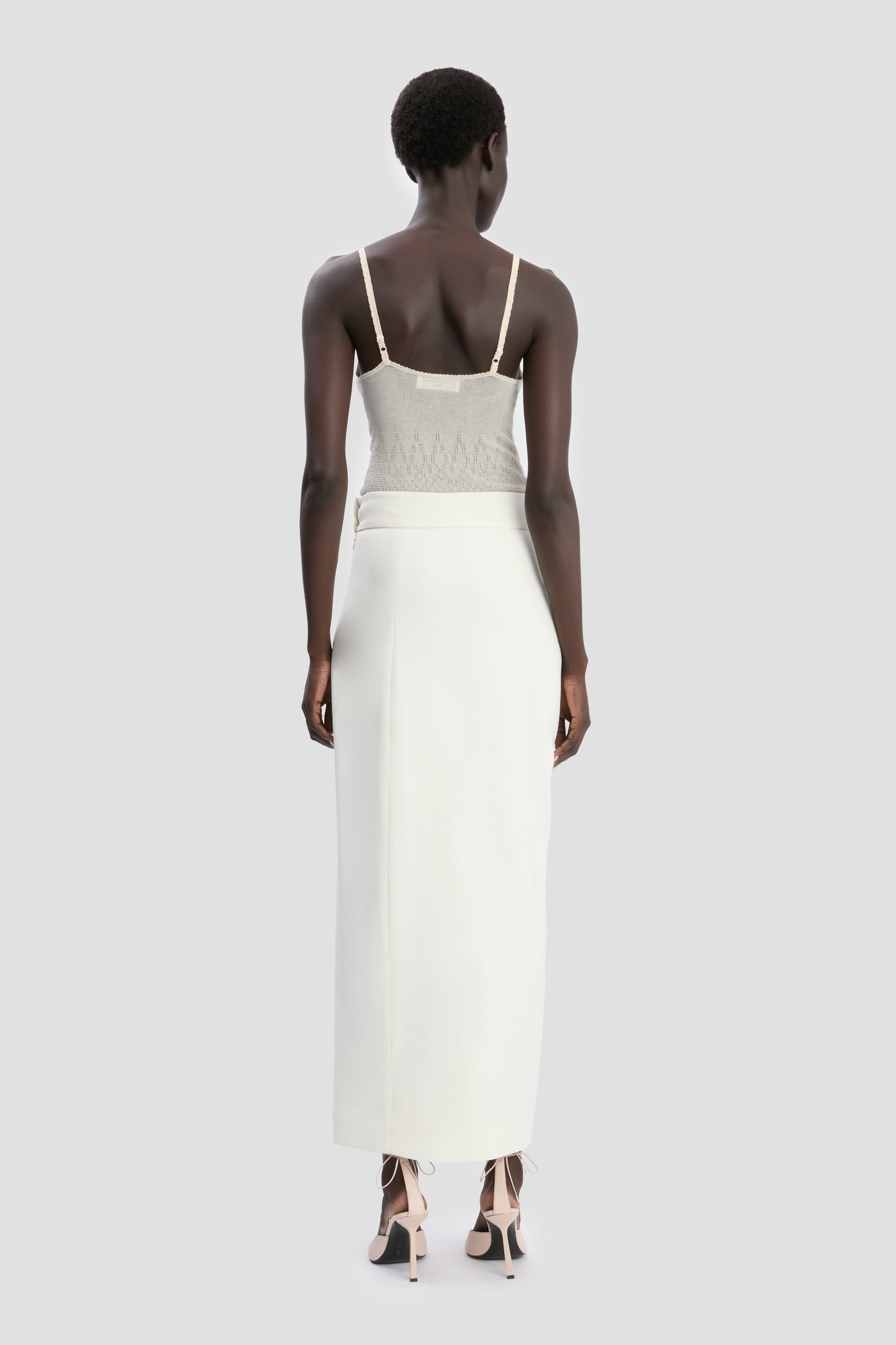 Split Detail Skirt In Ivory