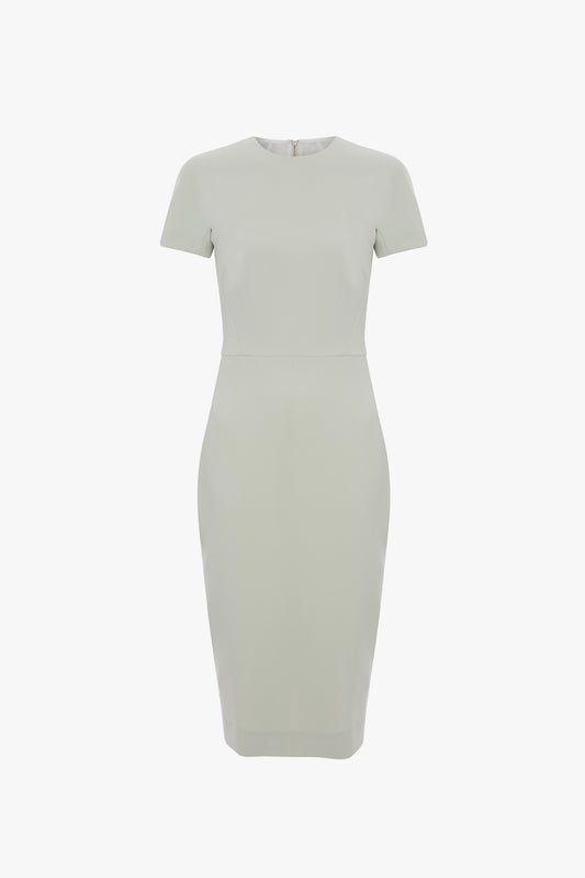 Victoria Beckham Fitted T-shirt Dress In Ivory - Size 14 UK
