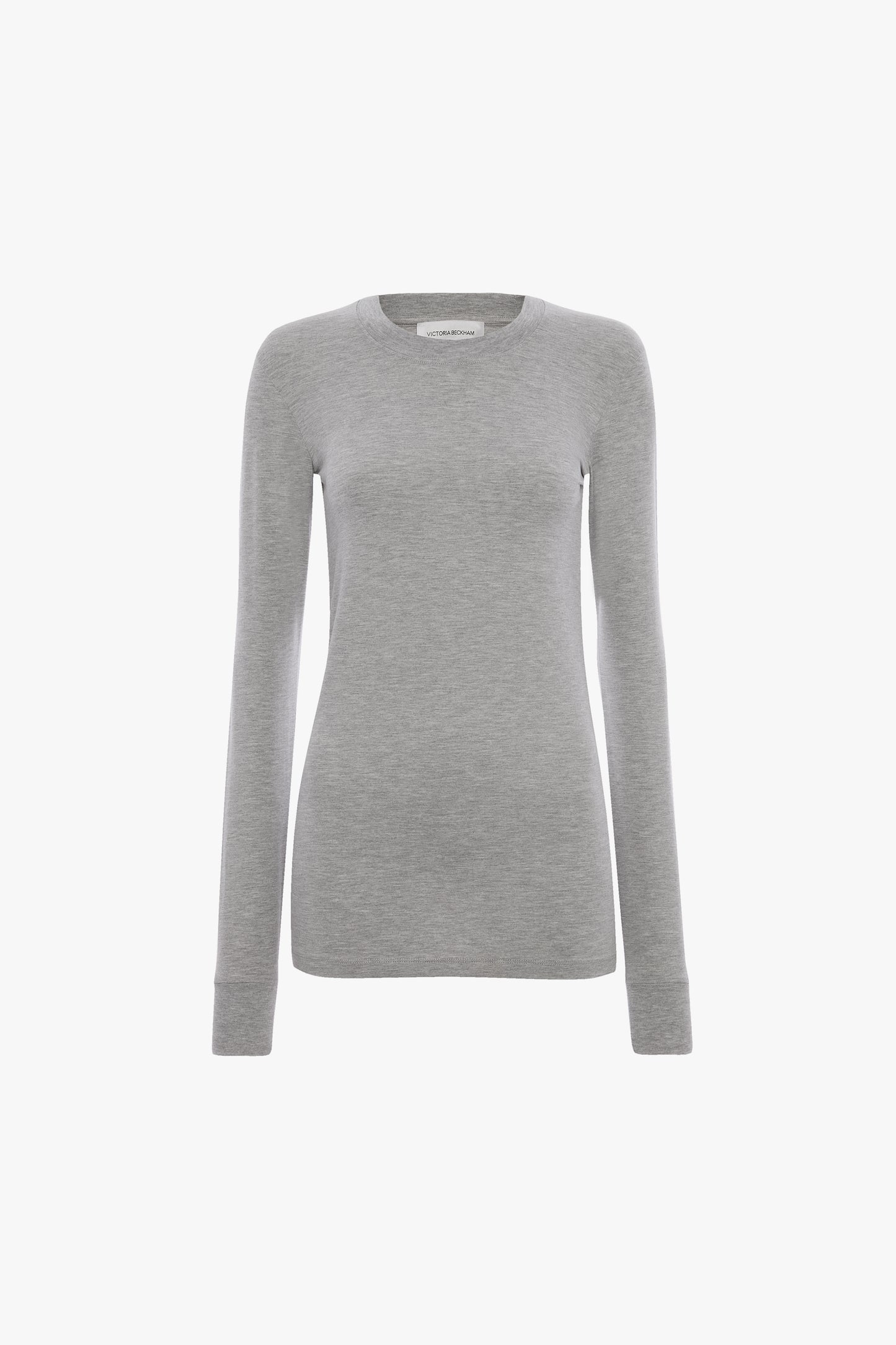 Long Sleeve Tee In Grey Marl