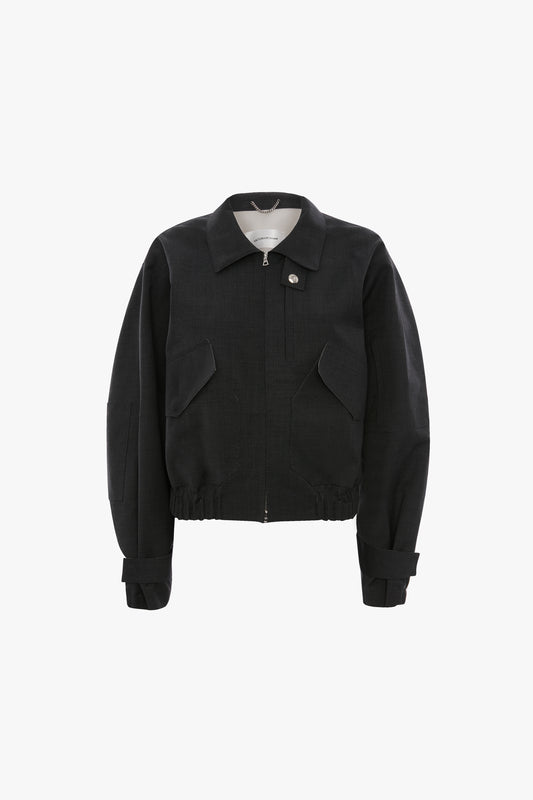 Victoria Beckham X Mackintosh Bomber Jacket In Charcoal