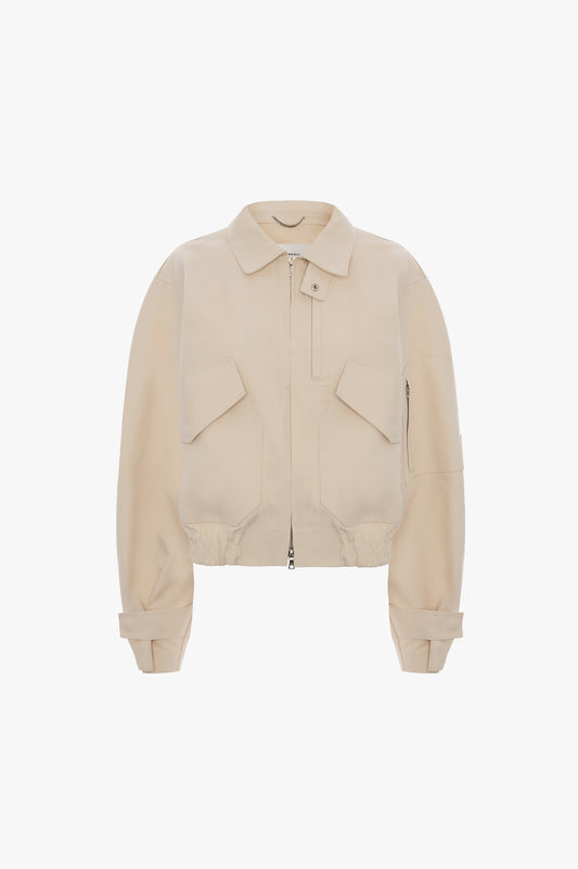 Victoria Beckham X Mackintosh Bomber Jacket In Putty