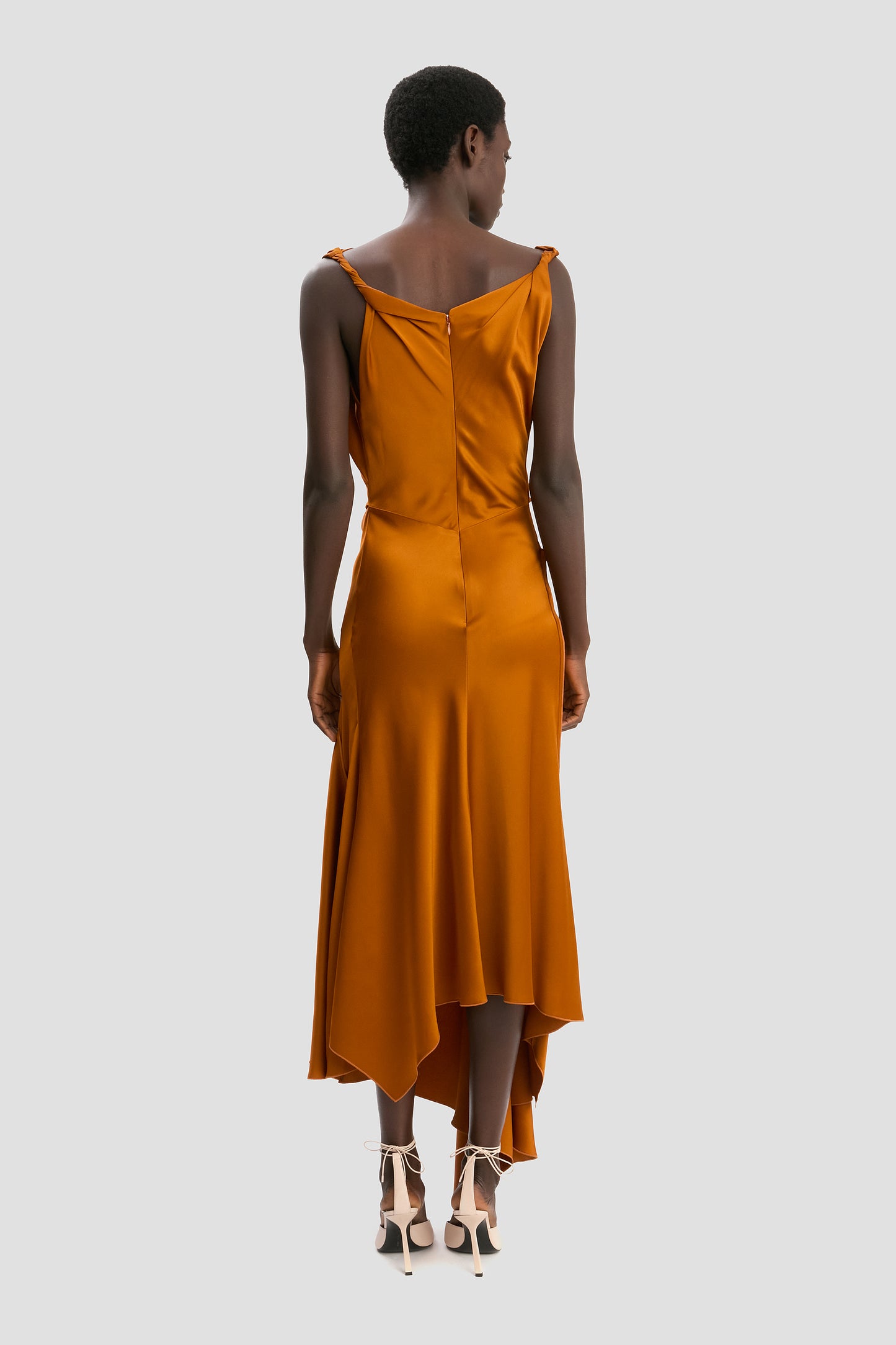 Posy Midi Dress In Bronze