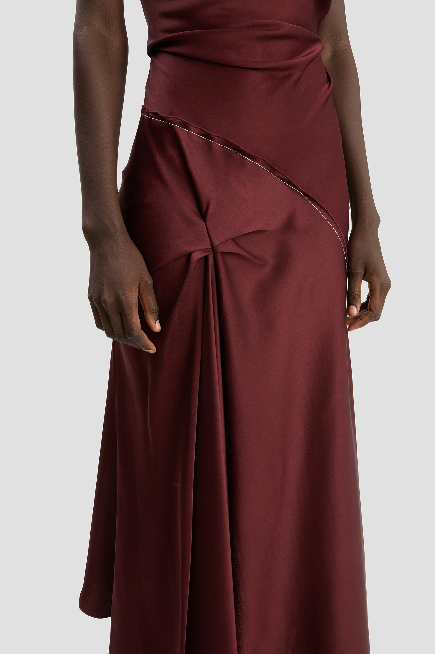 Posy Midi Dress In Cinnabar Red