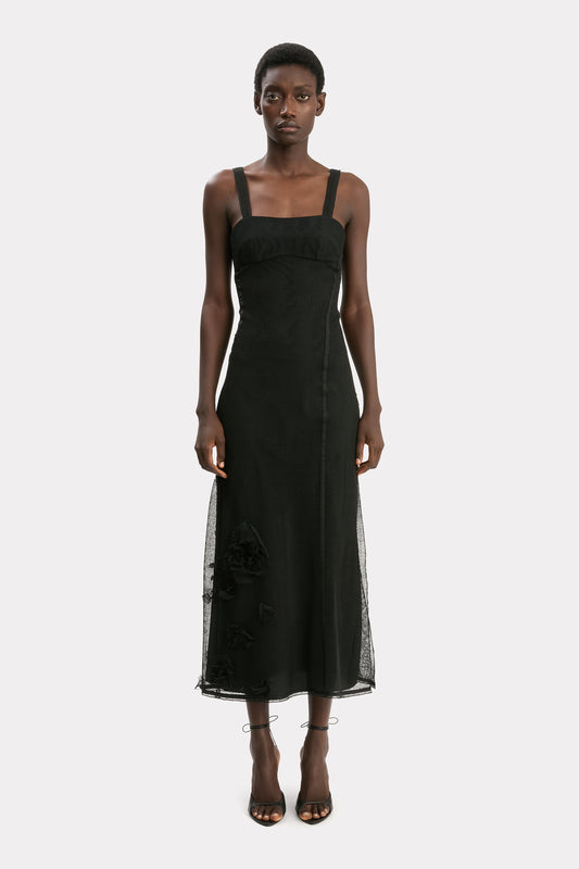Panelled Cami Dress In Black