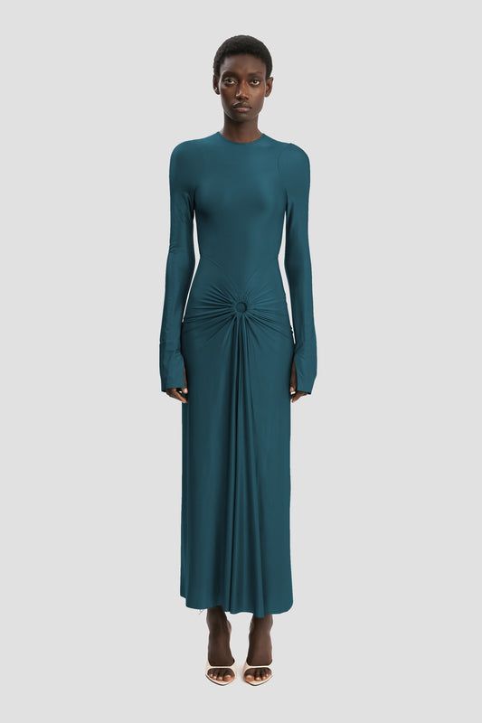 Dolman Midi Dress In Bluebell Victoria Beckham UK Dolman Midi Dress In Bluebell Victoria Beckham UK