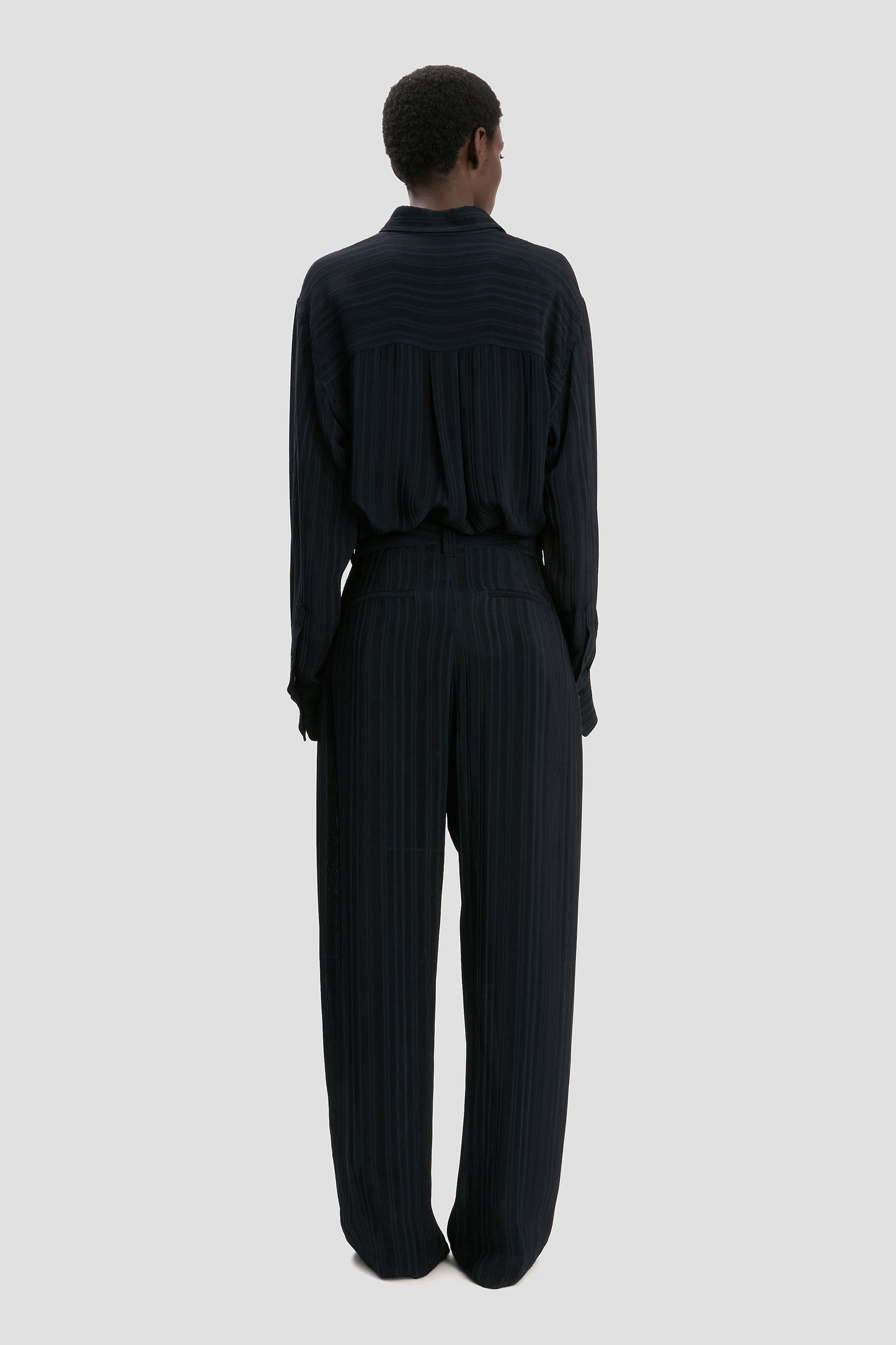 Wide Leg Trouser In Navy