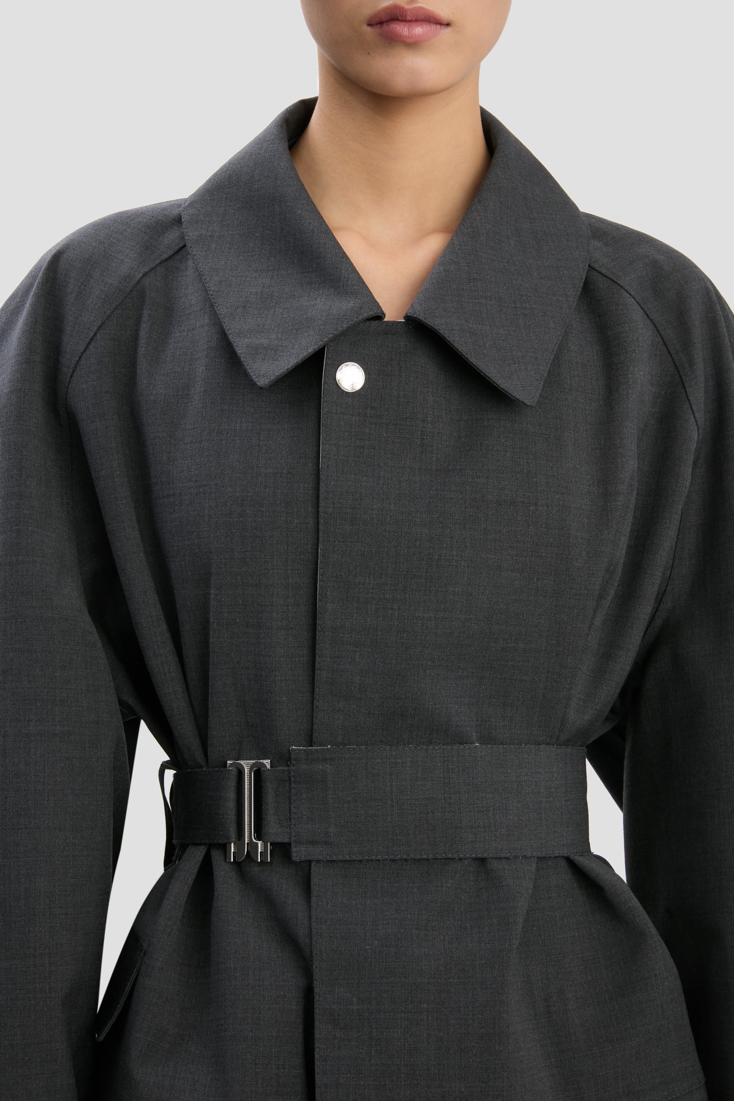 VB X Mackintosh Belted Trench In Charcoal