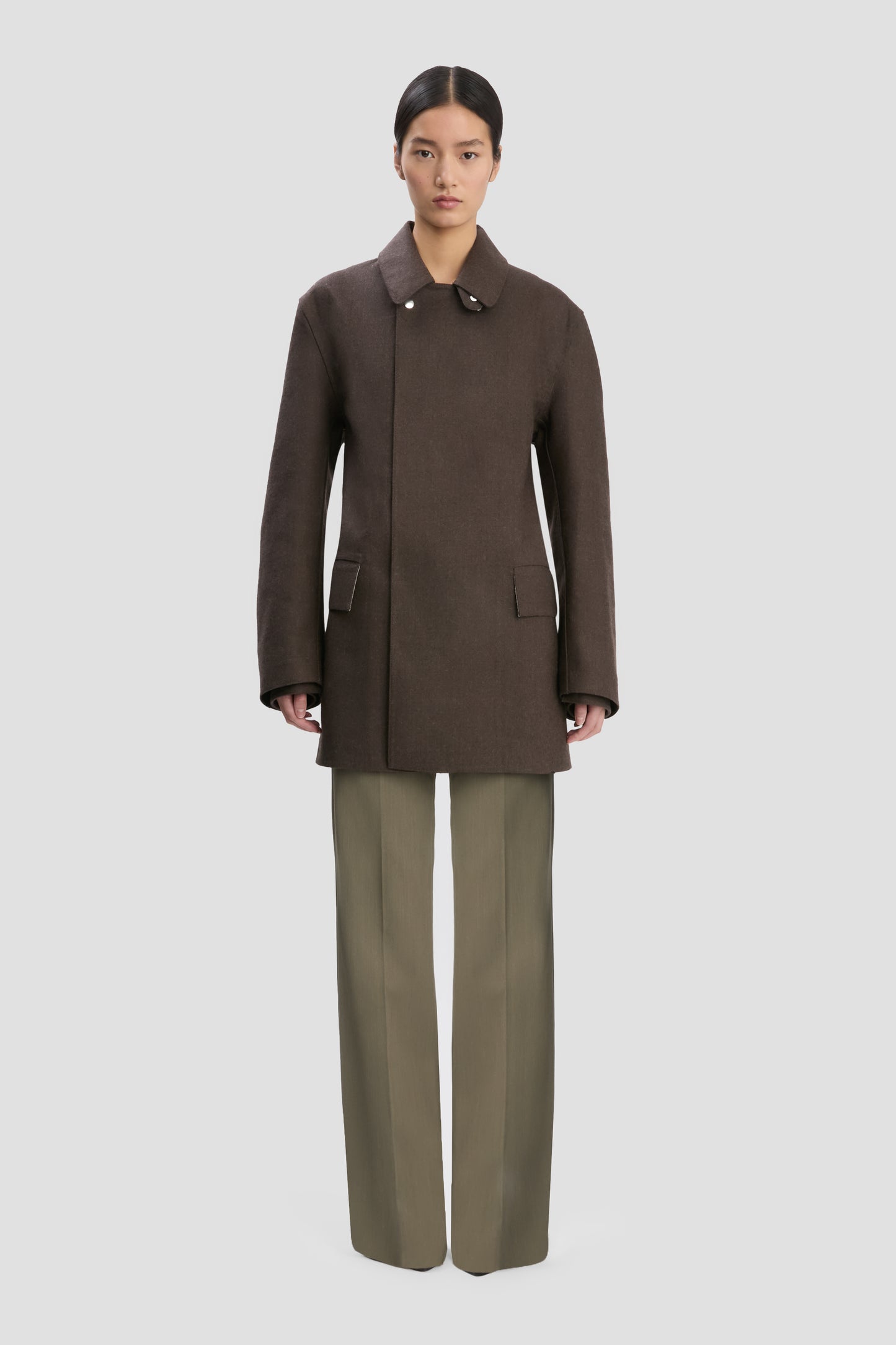 VB X Mackintosh Caban Coat In Brown