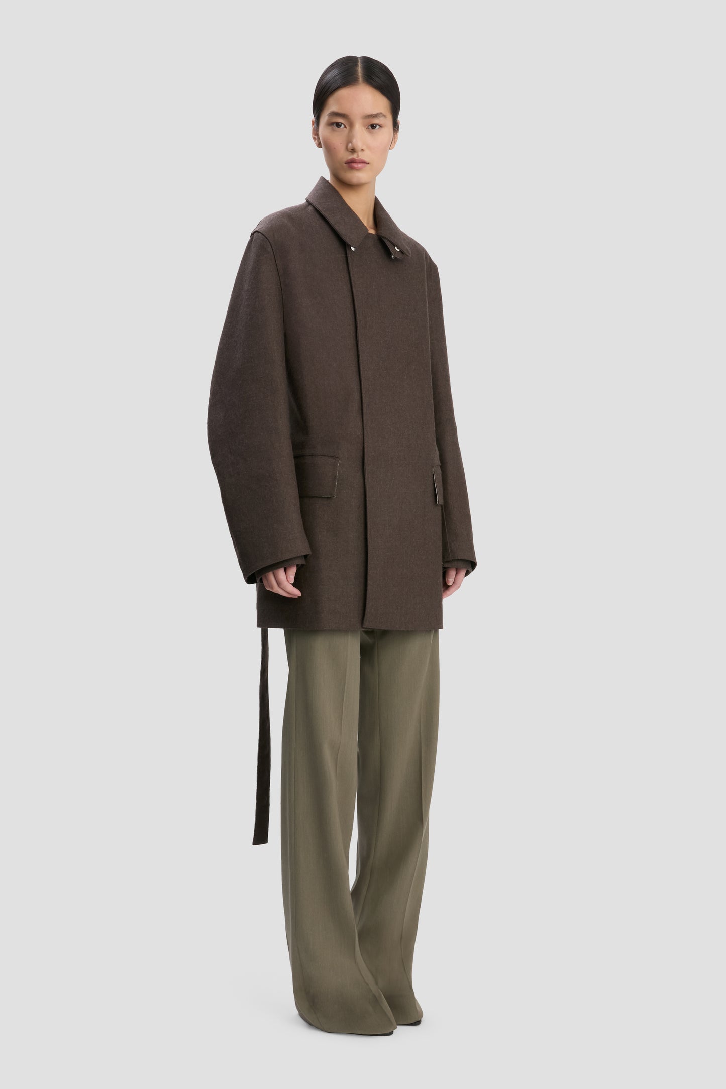 VB X Mackintosh Caban Coat In Brown