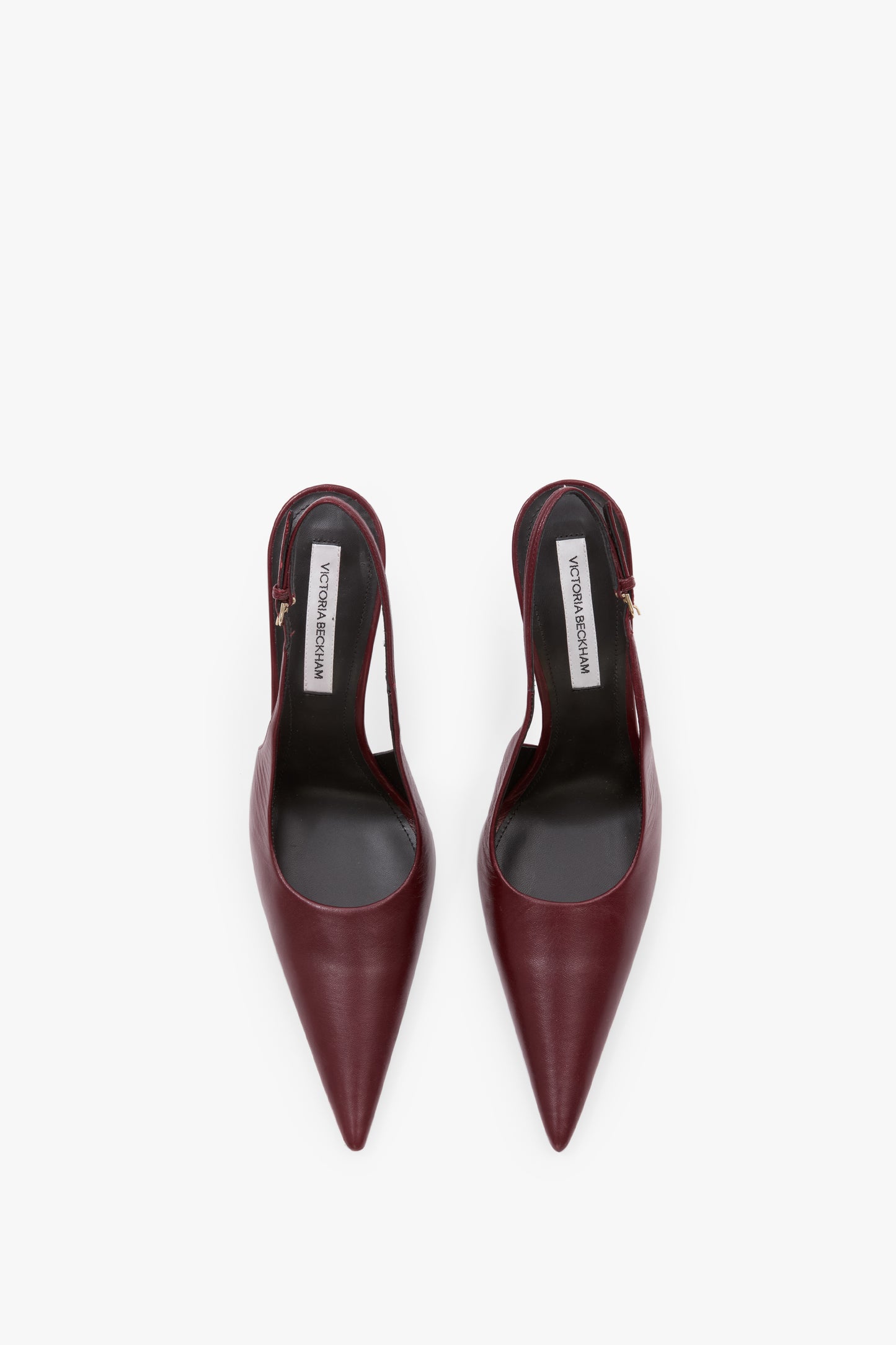 Victoria Stiletto Slingback In Burgundy Leather