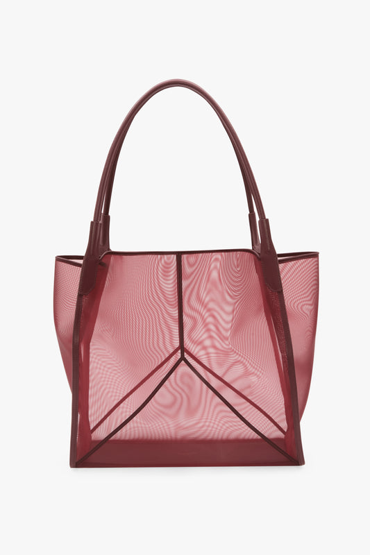 Victoria Tote Bag Large In Burgundy Mesh