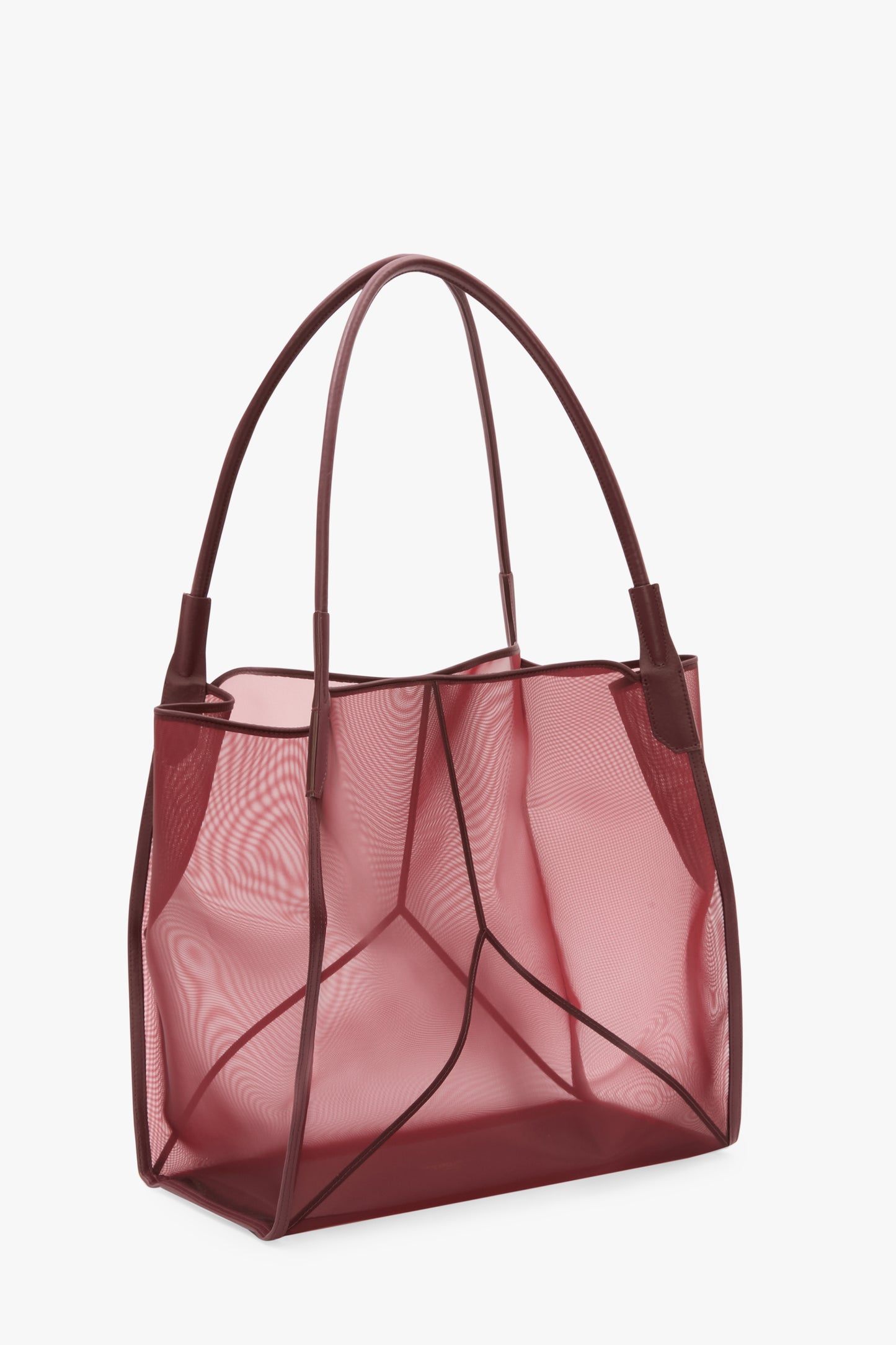 Victoria Tote Bag Large In Burgundy Mesh