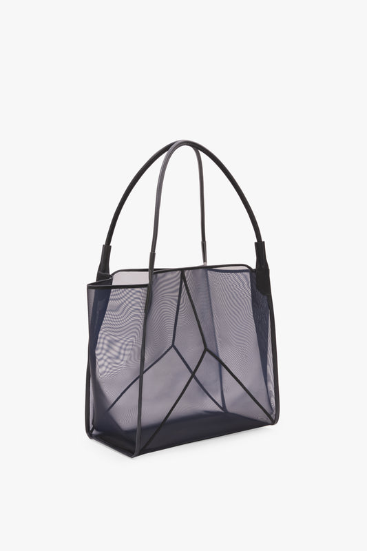 Victoria Tote Bag Large In Navy Mesh