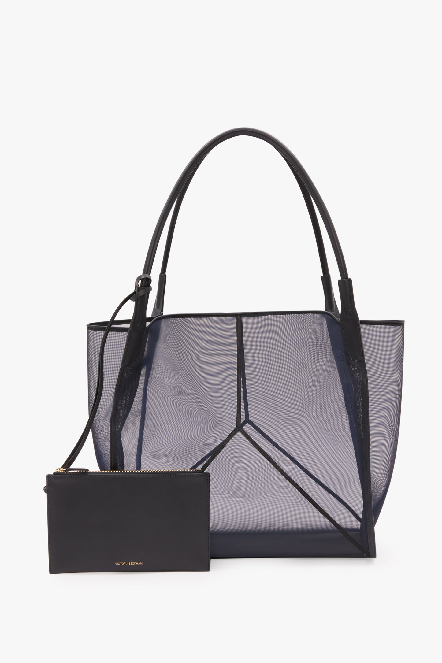 Victoria Tote Bag Large In Navy Mesh