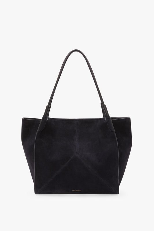 Large Victoria Tote In Navy Suede