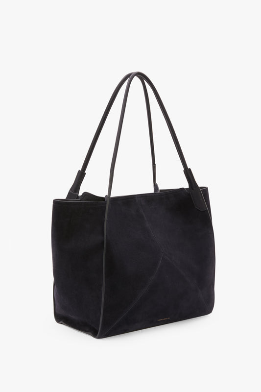 Large Victoria Tote In Navy Suede