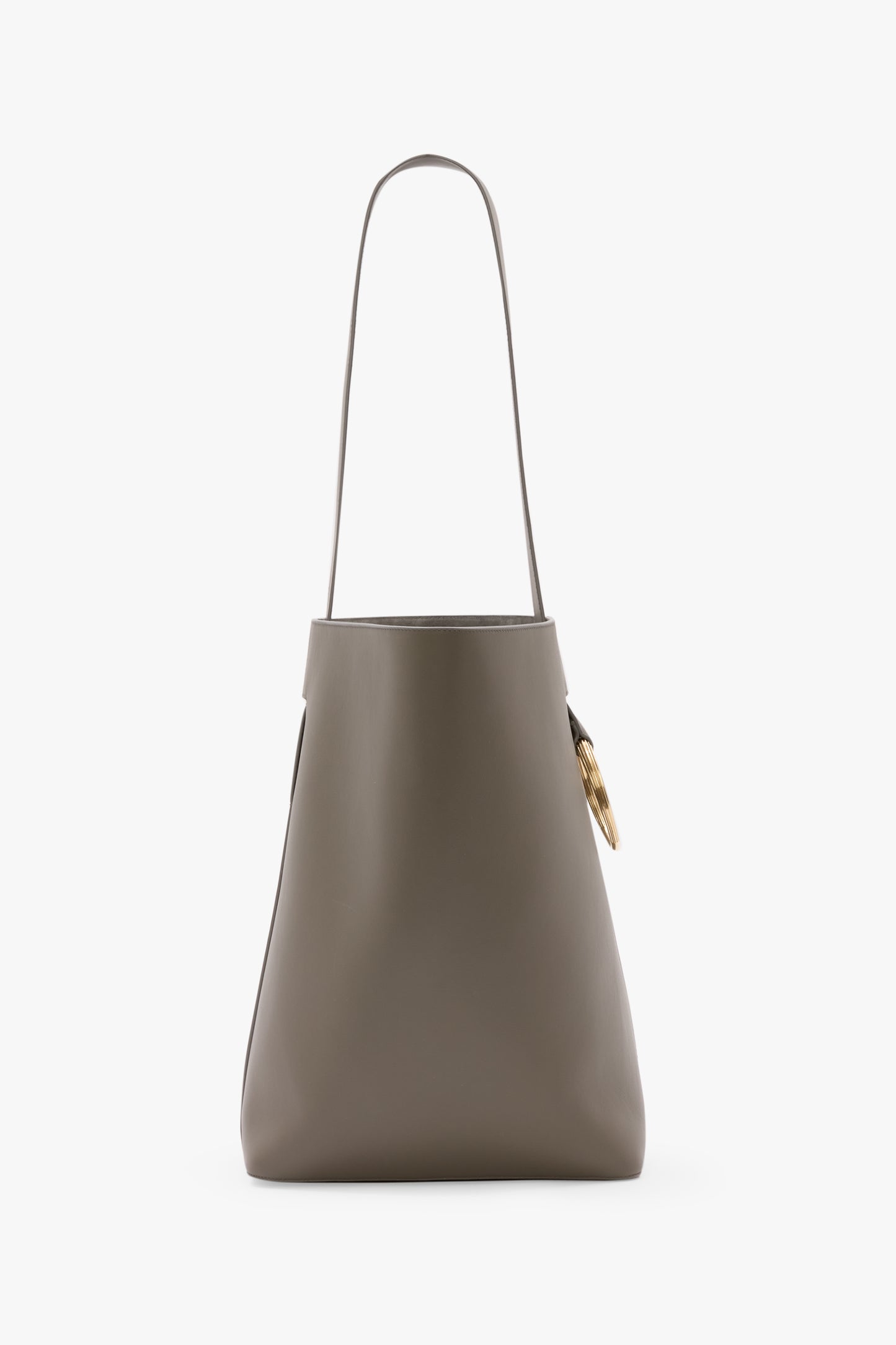 Dia Bucket Bag In Pebble Grey Leather