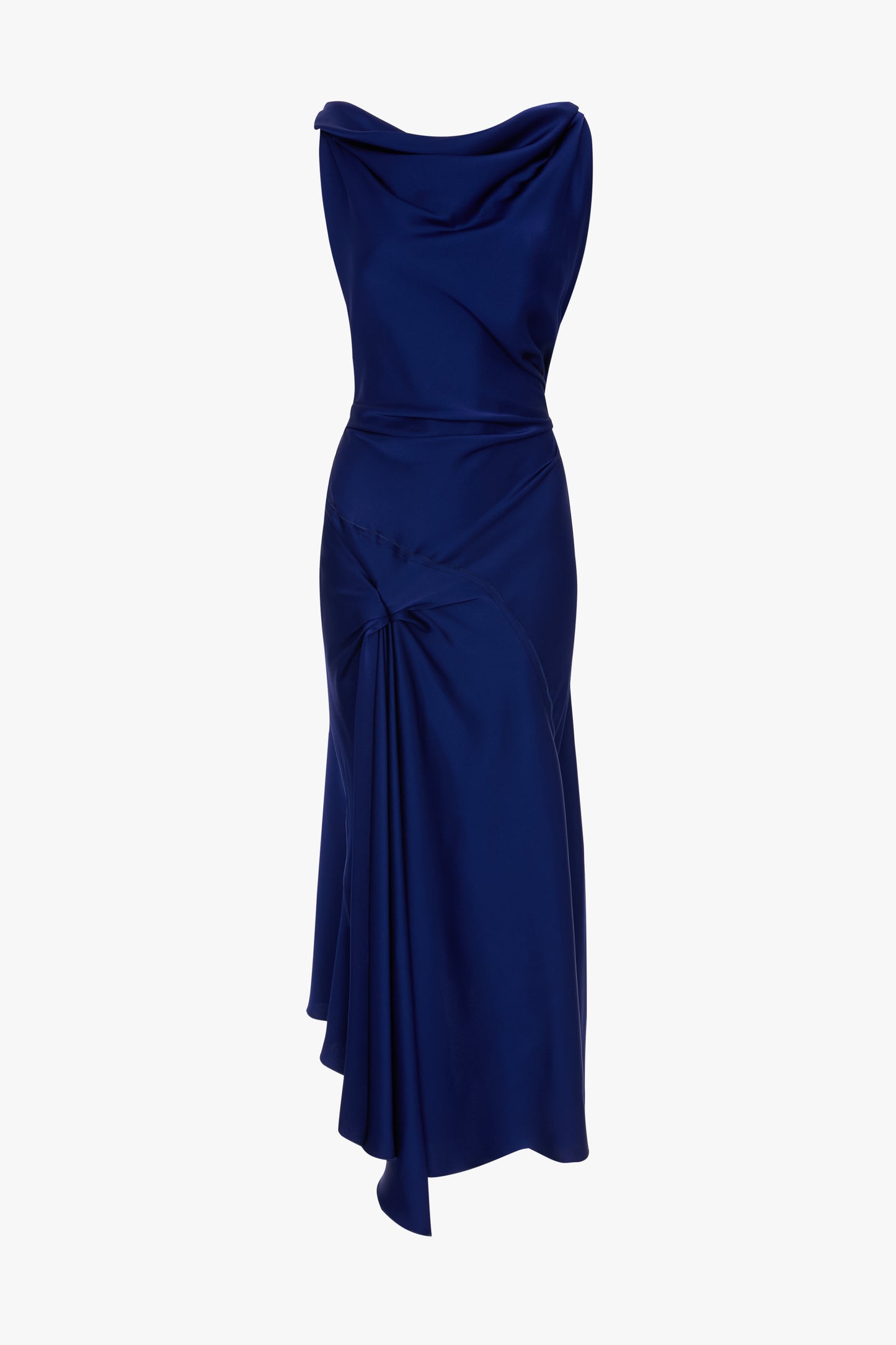 Posy Midi Dress In Bright Indigo
