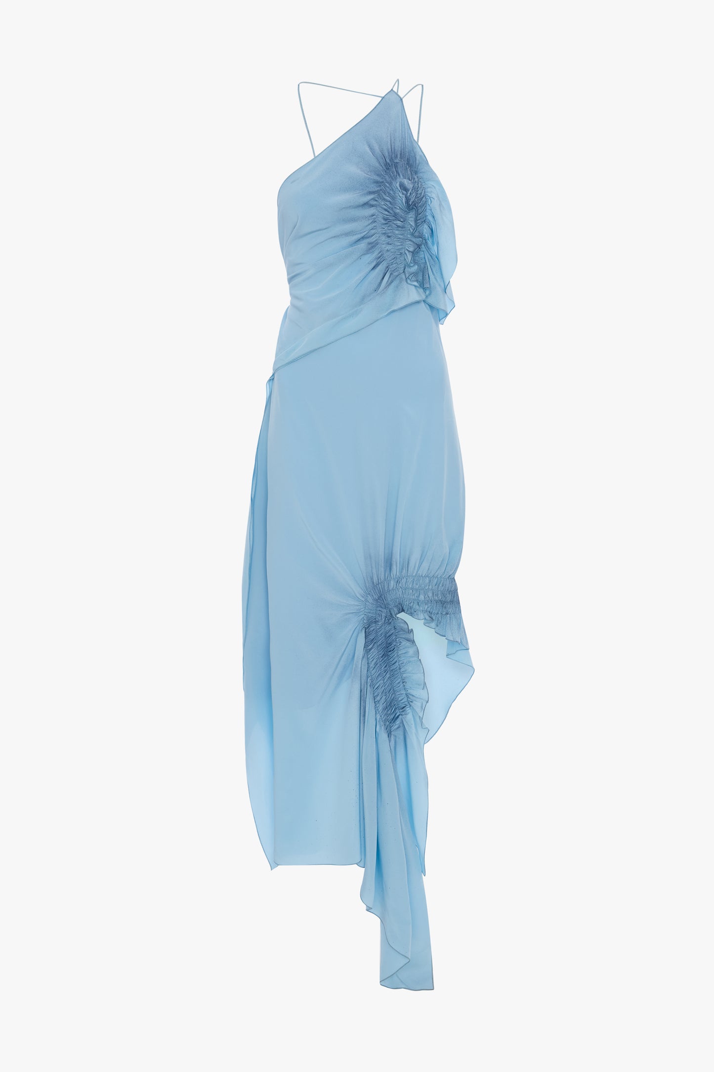 Smocked Halter Dress In Ionian Blue