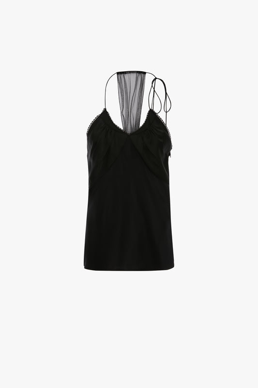 Gathered Cami Top In Black – Victoria Beckham