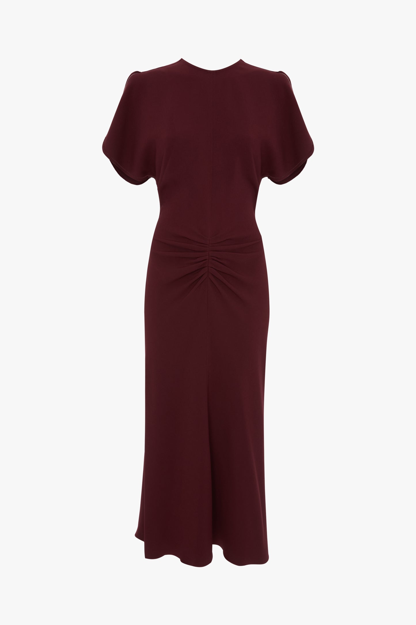 Bela Midi Dress In Burgundy