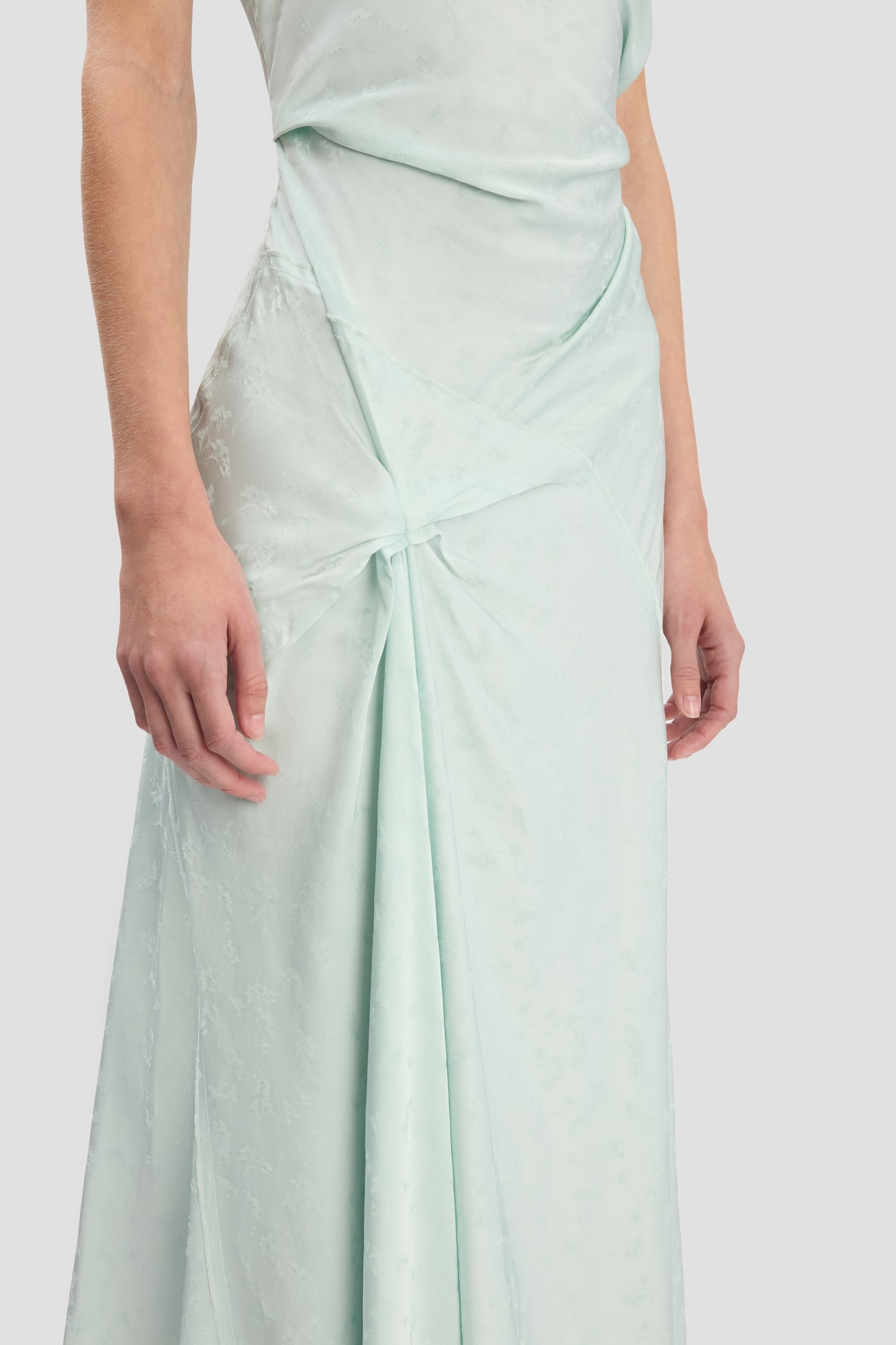 Posy Midi Dress In Aquamarine Victoria Beckham UK Posy Midi Dress In Aquamarine Victoria Beckham UK
