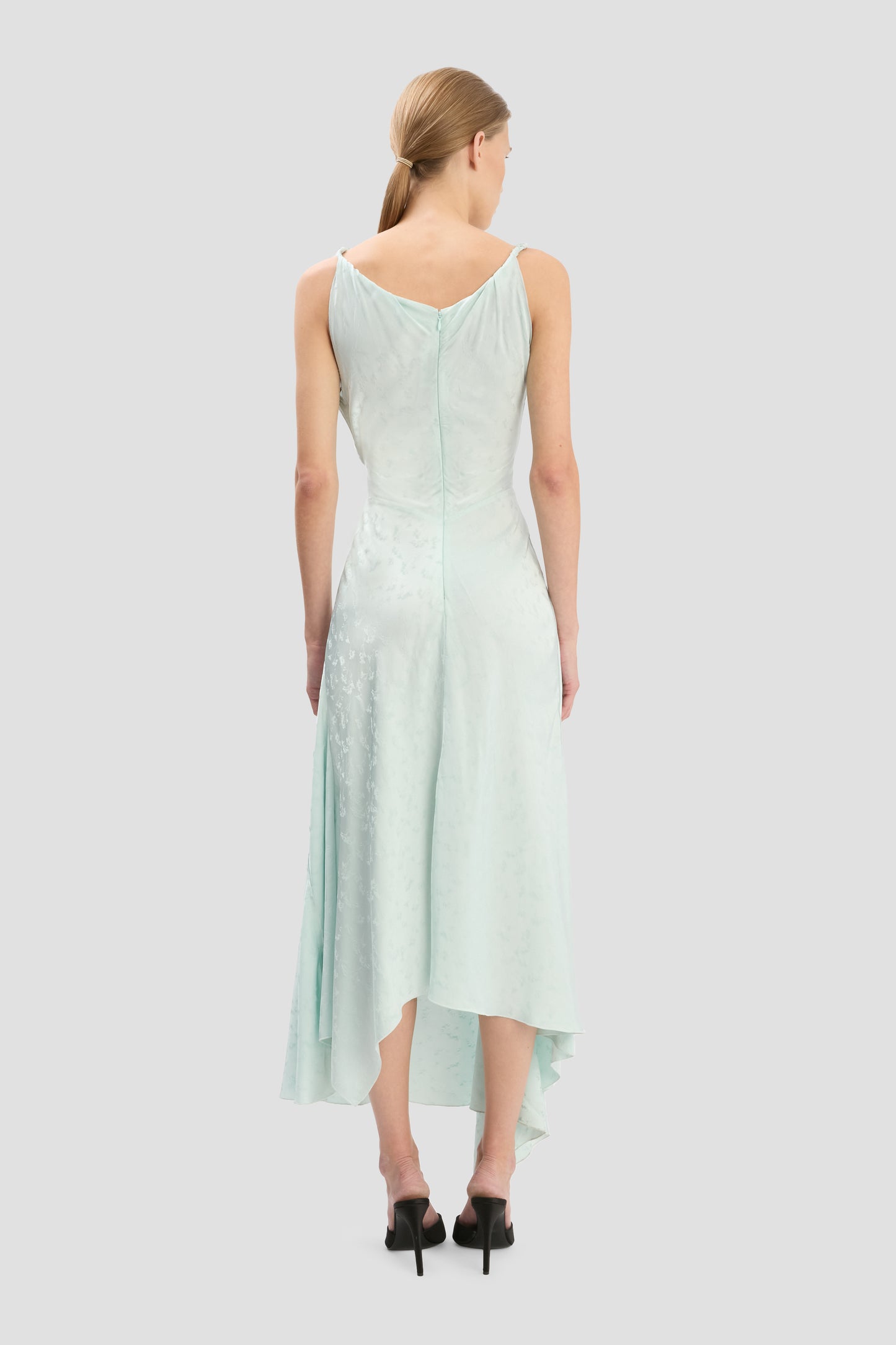 Posy Midi Dress In Aquamarine